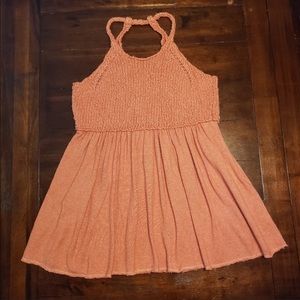 Free People orange Mountain View knit halter top